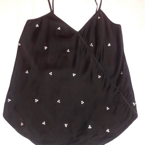 NWT Jill Stuart Black Embellished Camisole size 2 - Picture 4 of 8